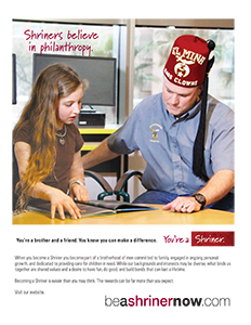 Be A Shriner Now philanthropy flier vertical